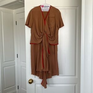 Silk Pleated Dress